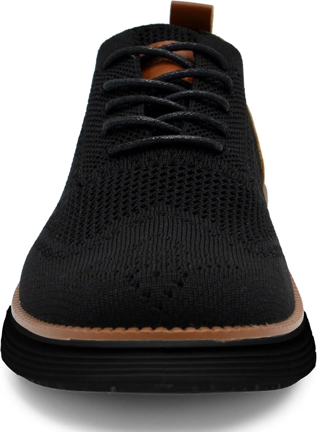 AKADEMIKS Men's Olney Wingtip Knit Oxford, Sleek Breathable Dress Shoes