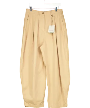 All Saints Beige Becca Voluminous Trousers UK 12
