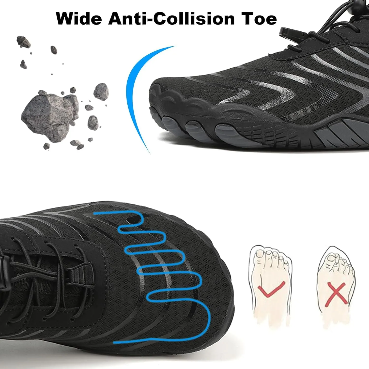 Barefoot Shoes Women Wide Toe Box Grounded Footwear Barefoot Shoe Women Neuropathy Water Shoe Womens Shoes Quick Dry Aqua Outdoor Sports for Swim Pool Beach Outdoor Diving Running Footwear