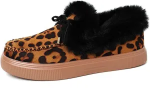 Boots For Women Ankle Booties With Fur Lined Snow Winter Boots Warm Slip On Casual Fashion Comfortable Loafers Shoes