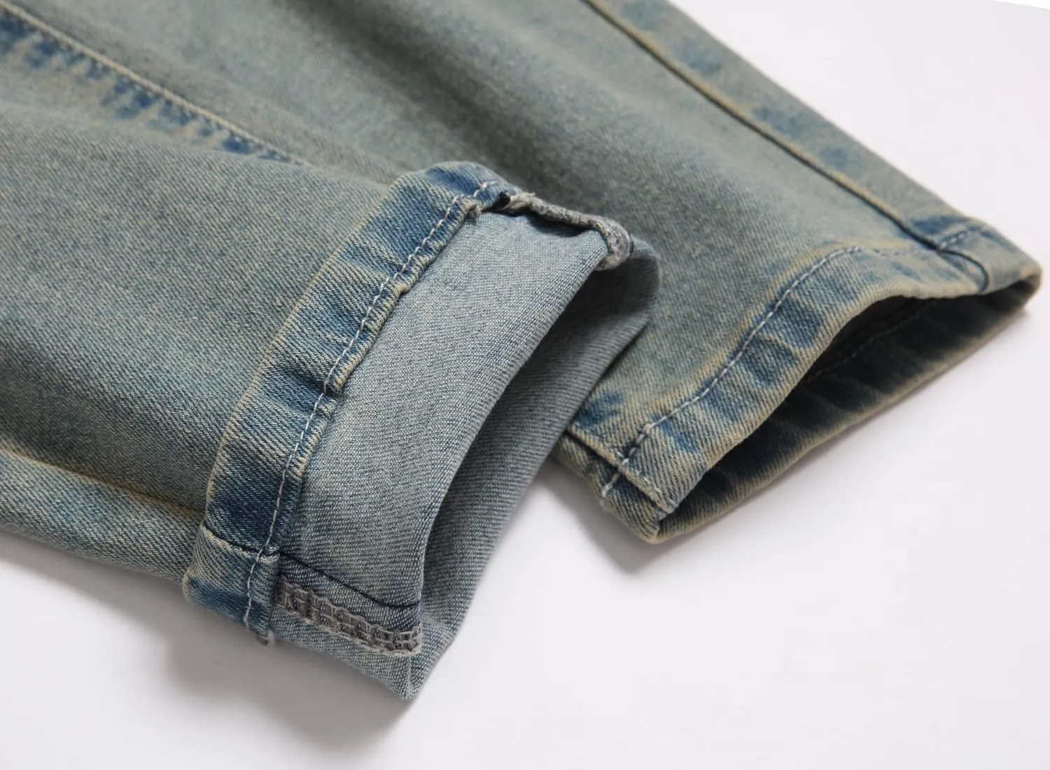 Boy's Biker Skinny Fit Ripped Destroyed Distressed Stretch Stylish Fashion Moto Denim Jeans Pants