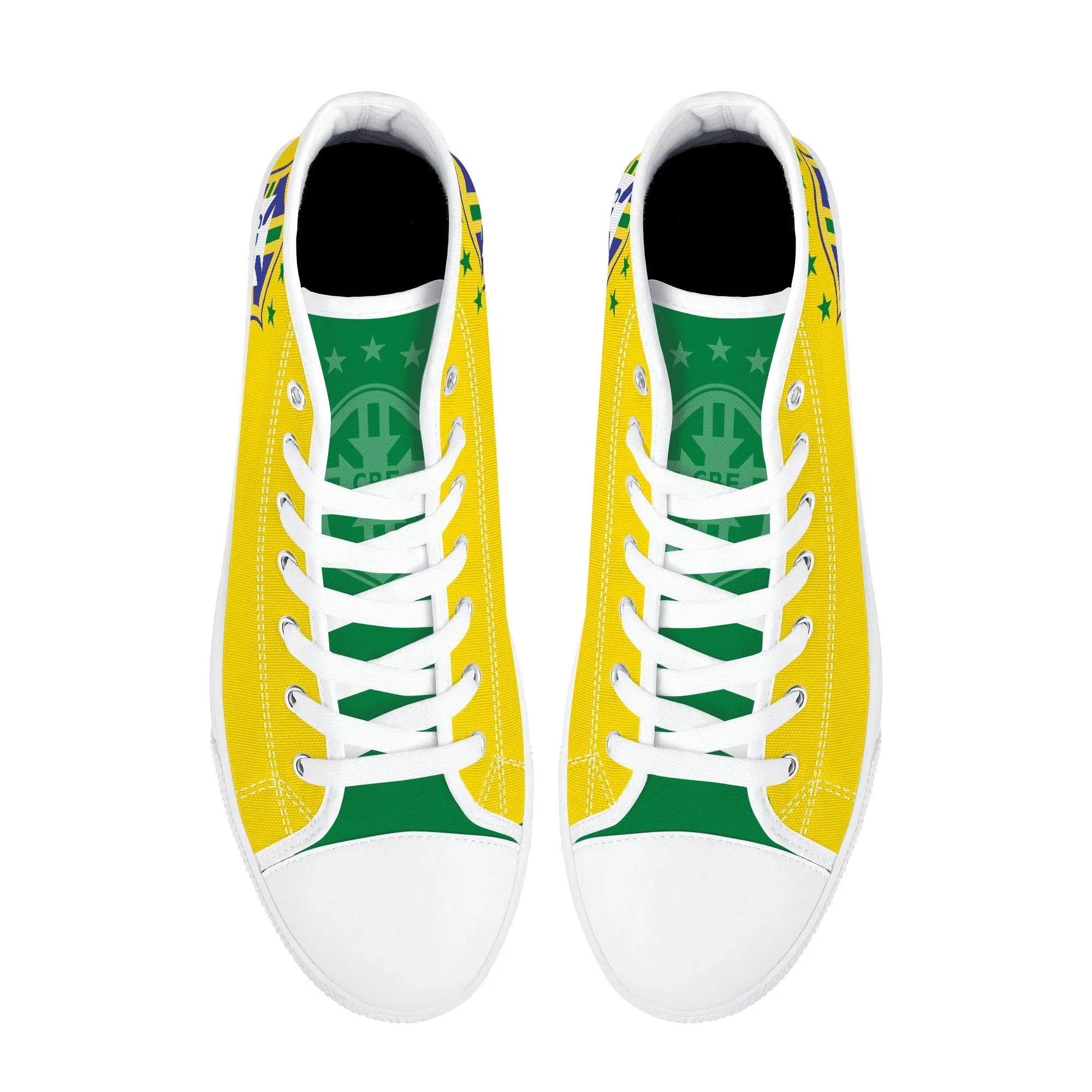 Brazil National Soccer Team Shoes | High Top Canvas Sneakers