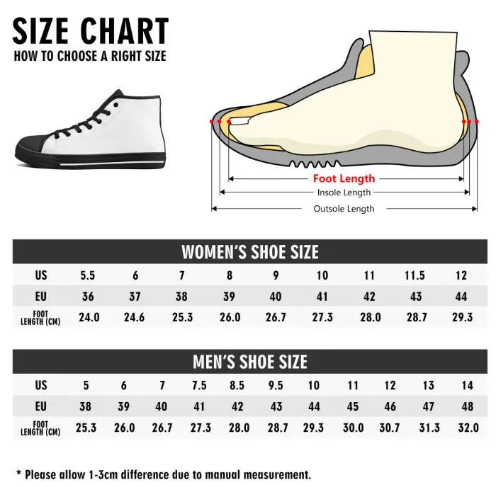 Brazil National Soccer Team Shoes | High Top Canvas Sneakers