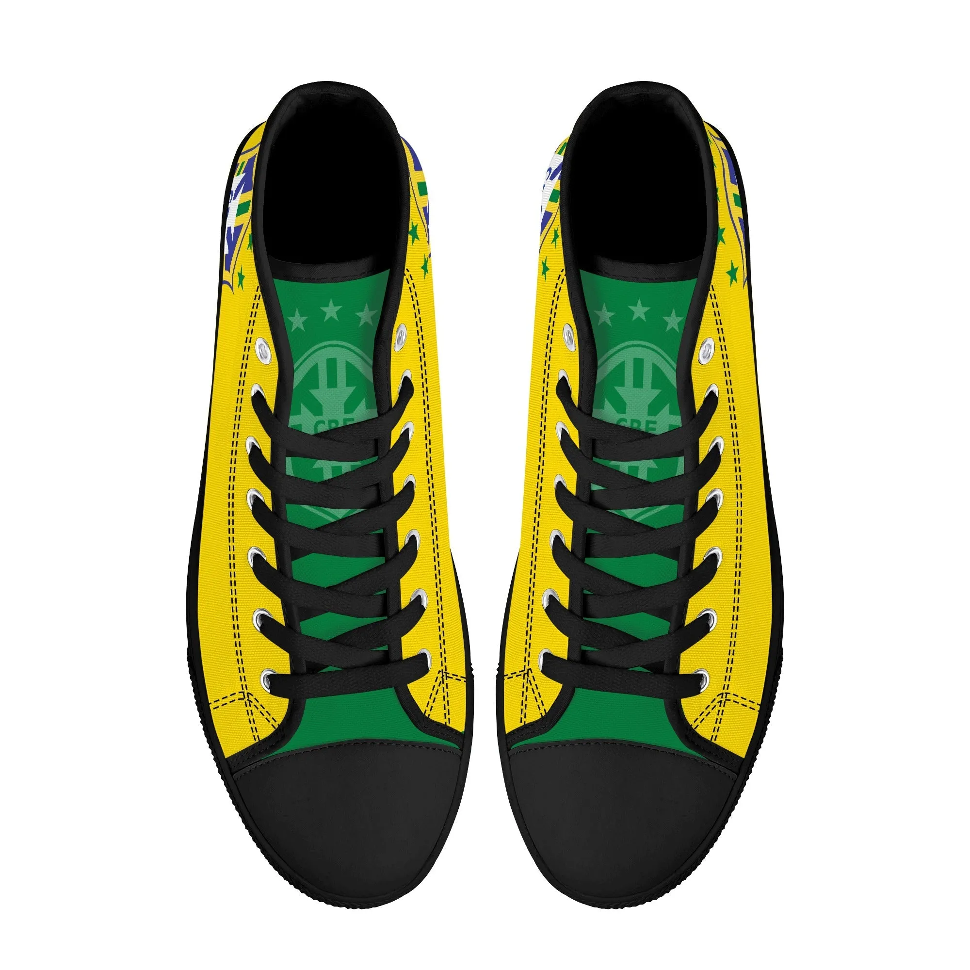 Brazil National Soccer Team Shoes | High Top Canvas Sneakers