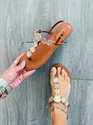Chestnut Getting The Gold Sandals
