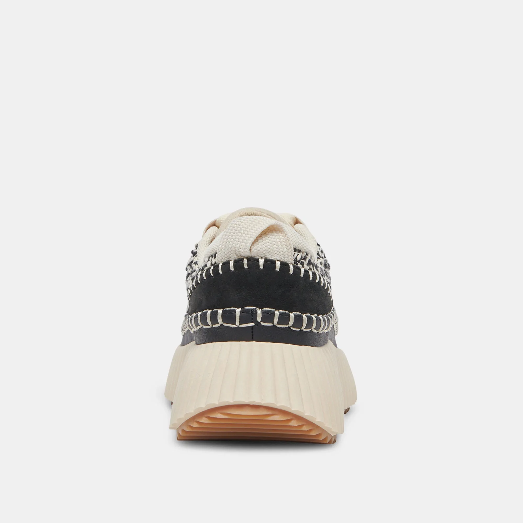 DOLEN SNEAKERS WHITE BLACK WOVEN