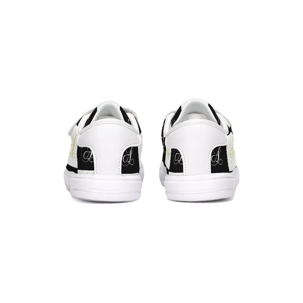 Double A - Black backgroun Kids Velcro Sneaker