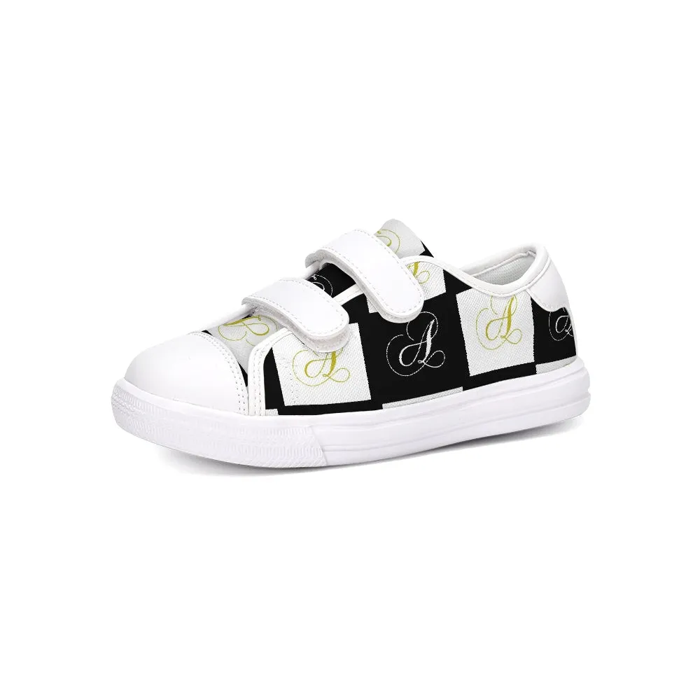 Double A - Black backgroun Kids Velcro Sneaker