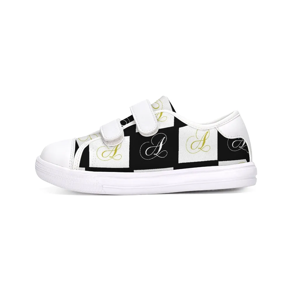 Double A - Black backgroun Kids Velcro Sneaker
