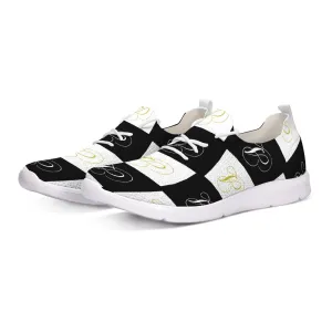 Double A - Black backgroun Lace Up Flyknit Shoe