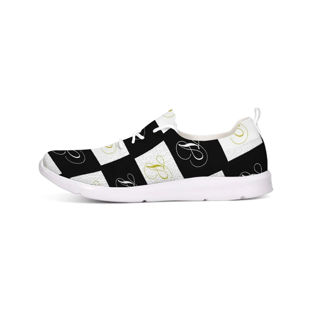 Double A - Black backgroun Lace Up Flyknit Shoe