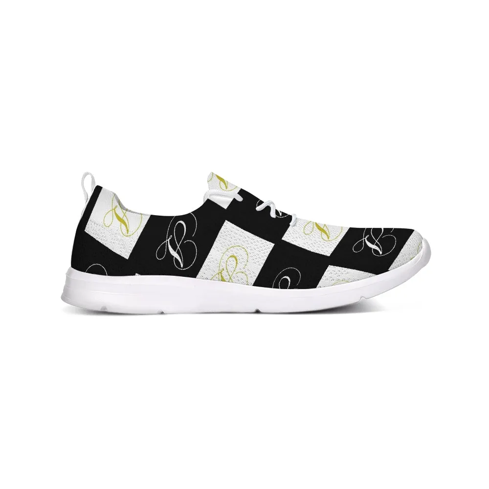 Double A - Black backgroun Lace Up Flyknit Shoe