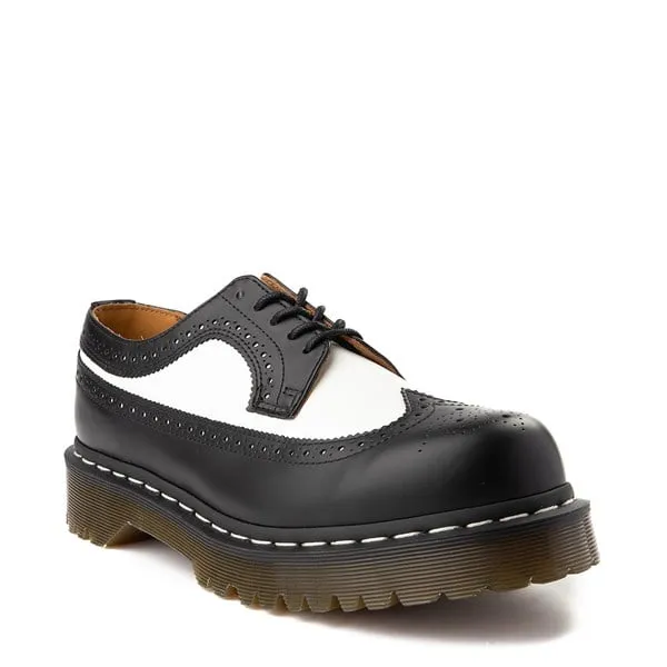 Dr. Martens 3989 Casual Brogue Shoes, Black and White