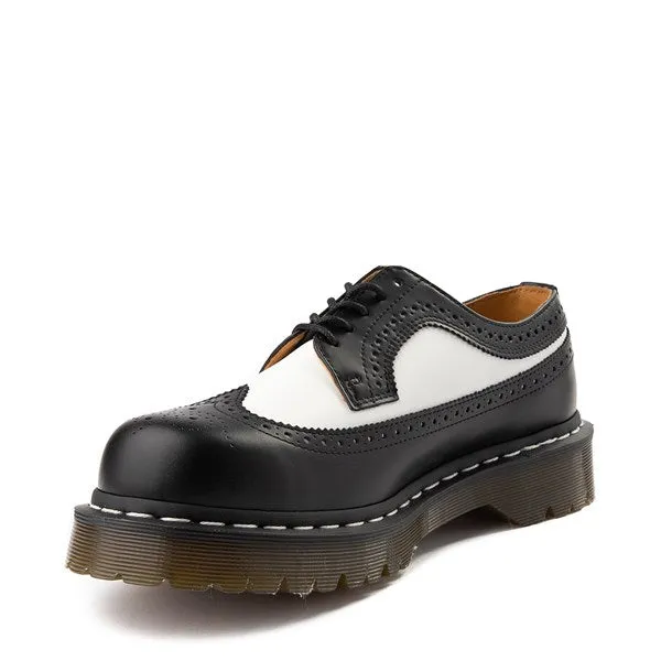 Dr. Martens 3989 Casual Brogue Shoes, Black and White