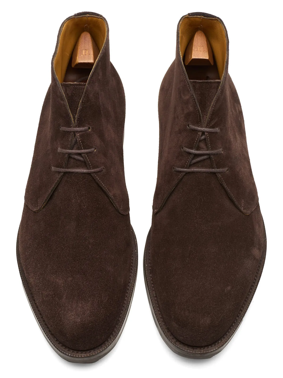 EDWARD GREEN Banbury Mink Suede Chukka Boots UK 8F US 8.5 Wide Last 202