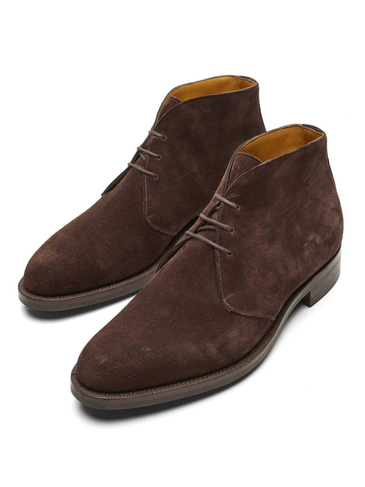 EDWARD GREEN Banbury Mink Suede Chukka Boots UK 8F US 8.5 Wide Last 202