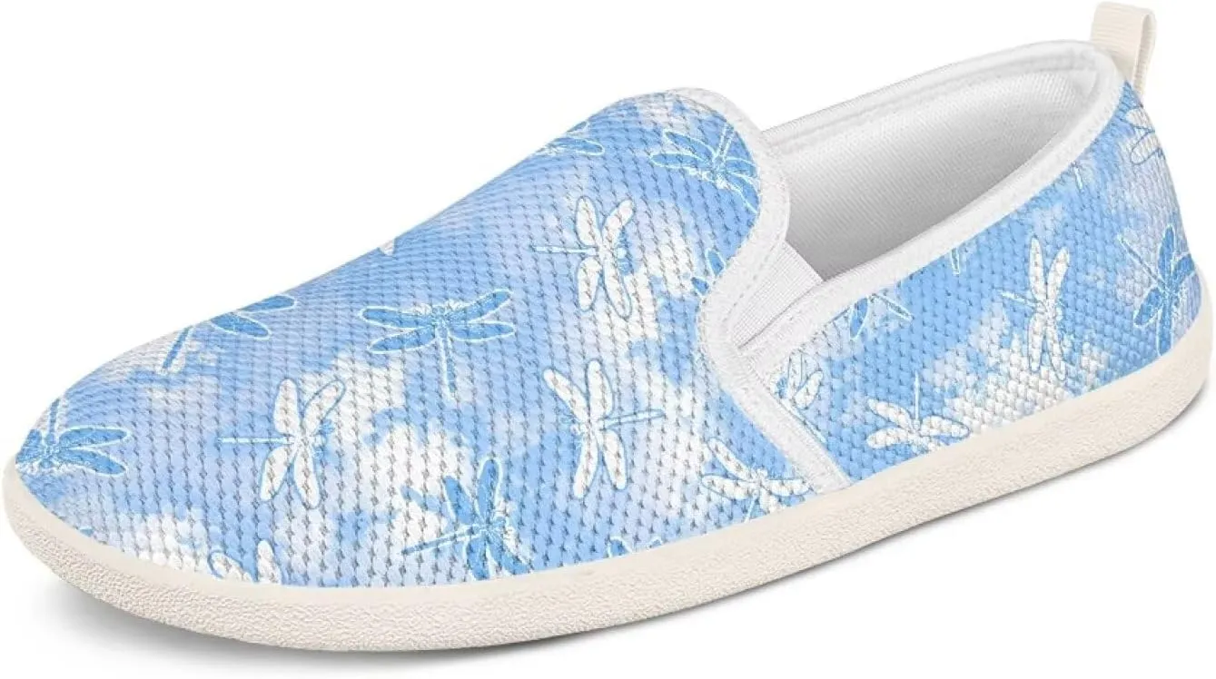 Fashion Wide Barefoot for Women Printing Shoes Lightweight Walking Casual Slip Ons Comfortable Art Painted Soft Shoes US Size 6-11