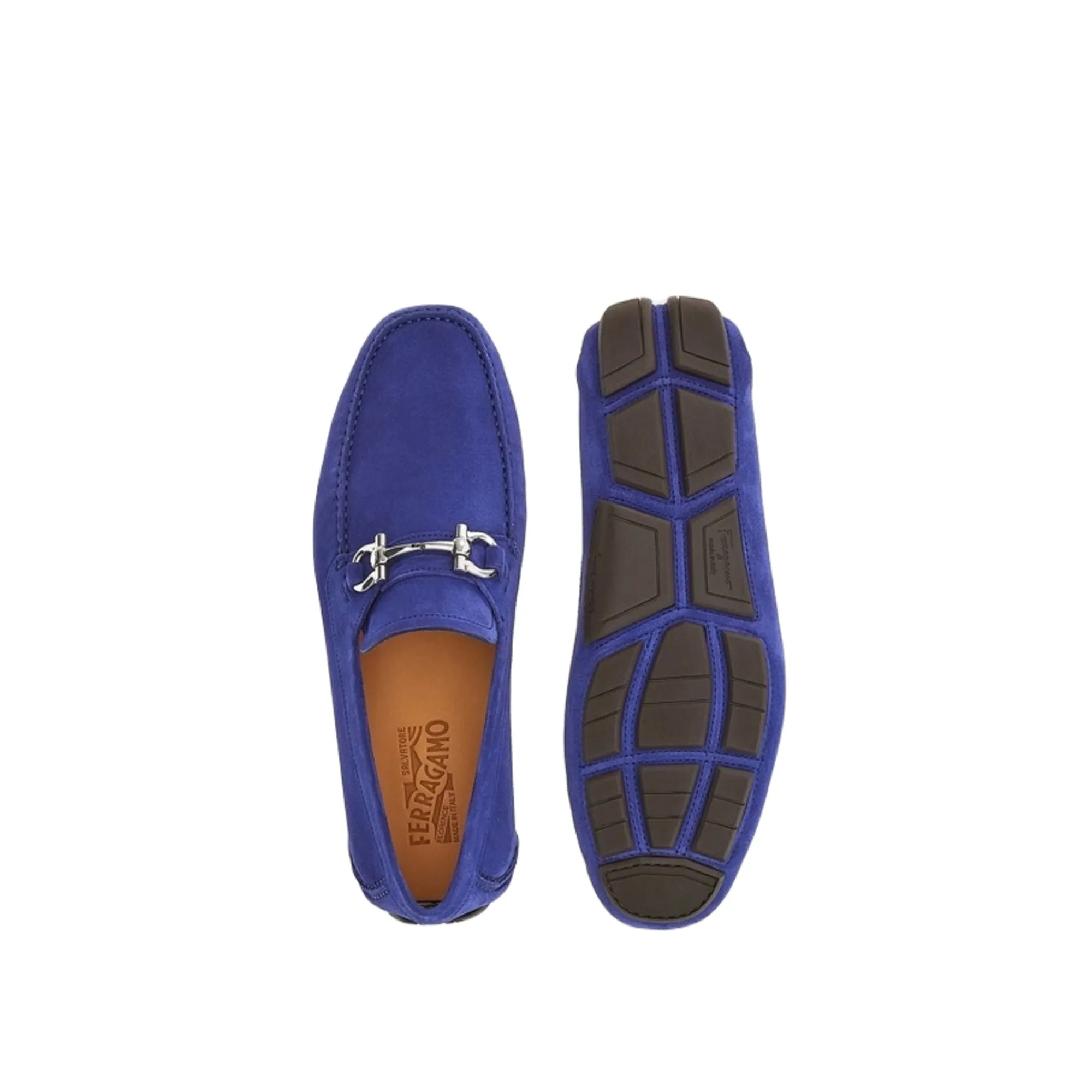 Ferragamo Parigi Eco Men's Driving Loafers Blue