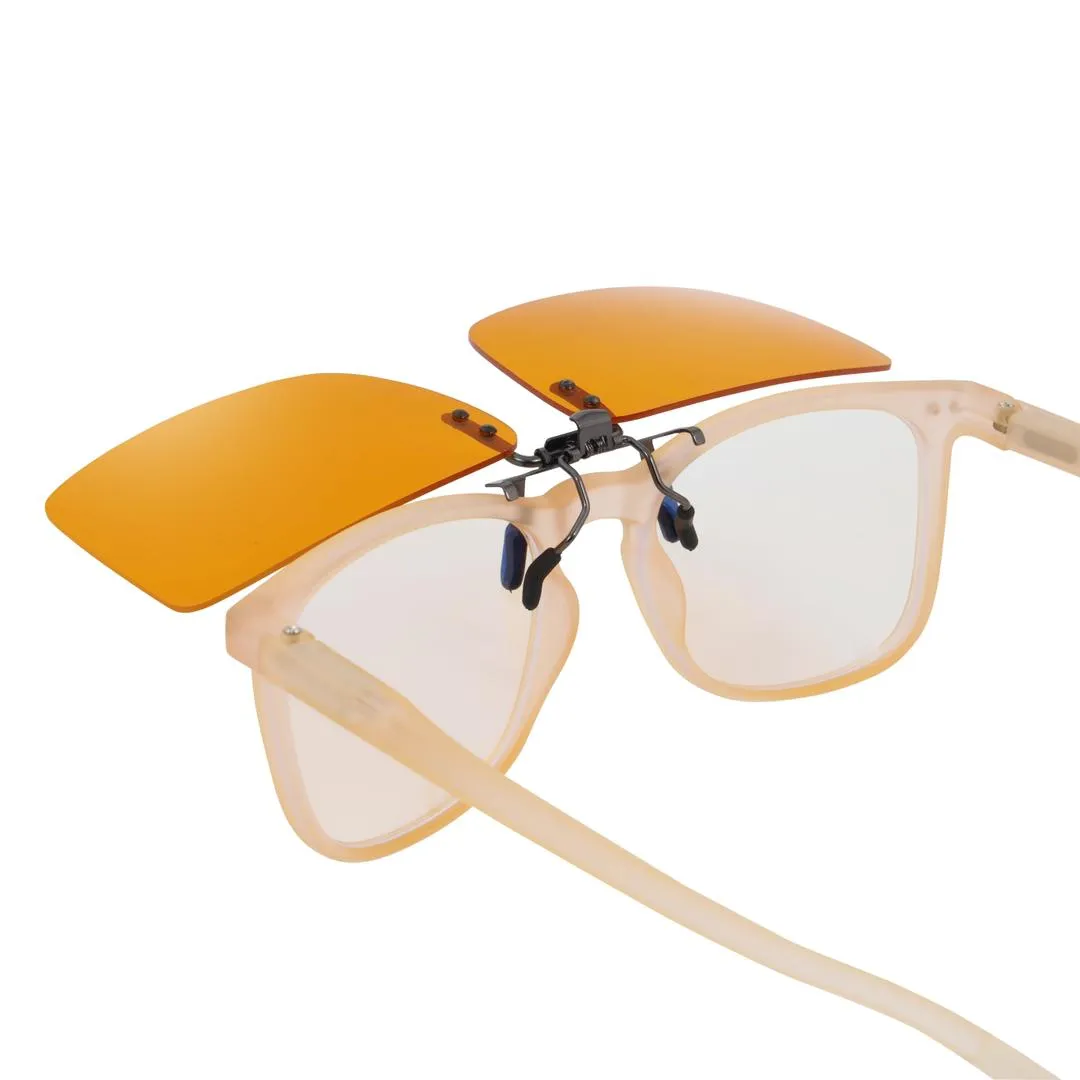 Flip-Up Blue Light Blocker Clip-on For Light Sensitivity and Migraine (Flip-Up Model)