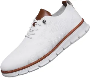 Geerta Men's Business Low Top Minimalist Sneakers, Casual Breathable Comfortable Thick Bottom Formal Shoes, Fashionable Lightweight Shoes for Daily Wear, Men's Running Sneakers Tennis Gym Workout