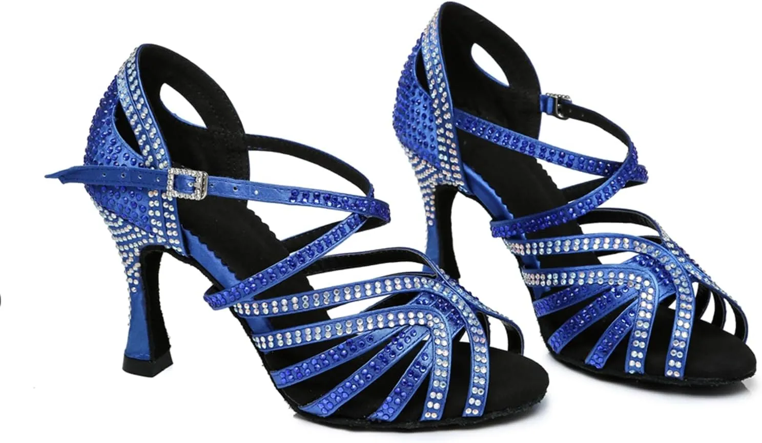 Glitter Dance Shoes for Women Rhinestones Ballroom Stylish Bridal Wedding Sandals