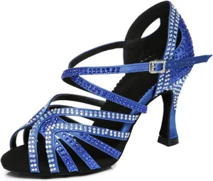 Glitter Dance Shoes for Women Rhinestones Ballroom Stylish Bridal Wedding Sandals