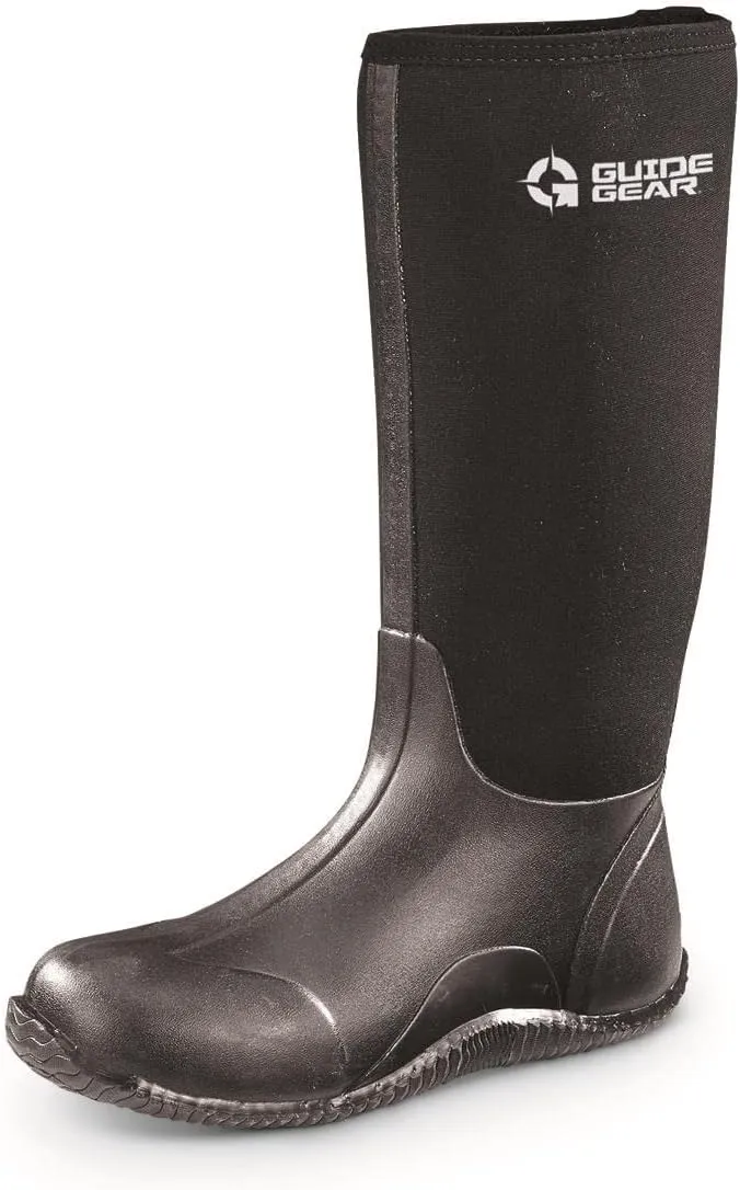 Guide Gear Mens High Waterproof Rubber Boots for Rain, Mud, Fishing, Hunting