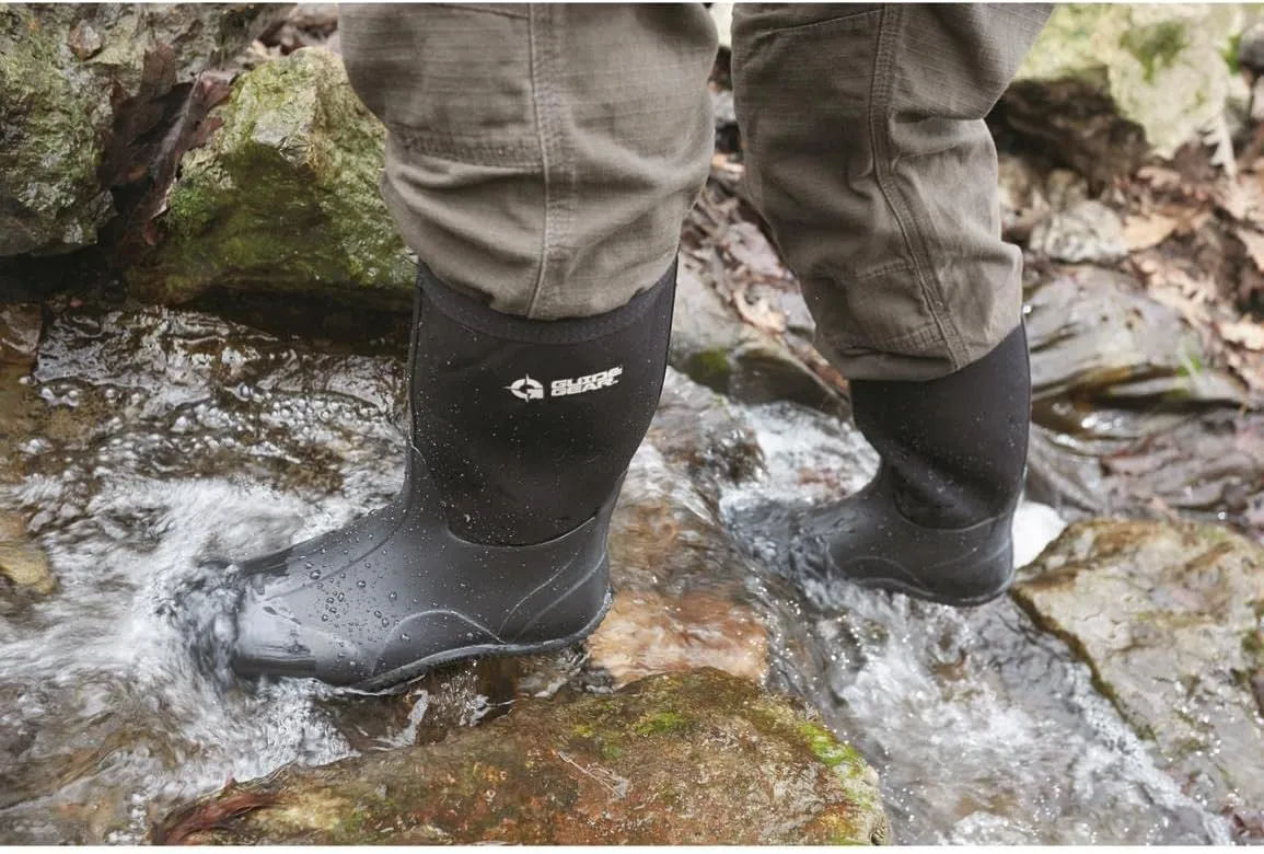 Guide Gear Mens High Waterproof Rubber Boots for Rain, Mud, Fishing, Hunting