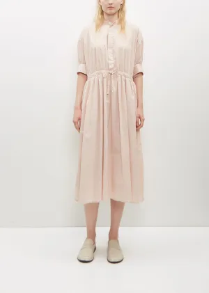 Half Bishop Sleeve String Dress — Smoke Pink