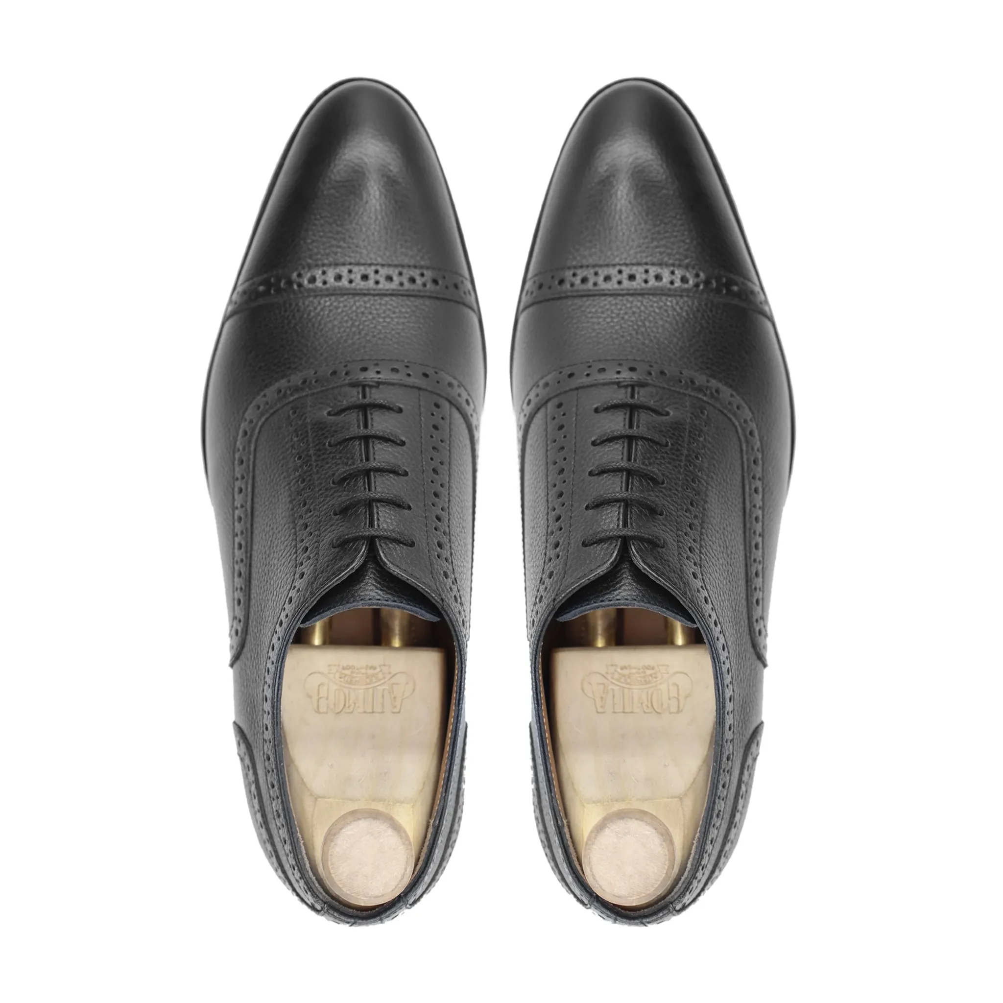 Ieper - Men's Black Pebble Grain Leather Oxford Shoe