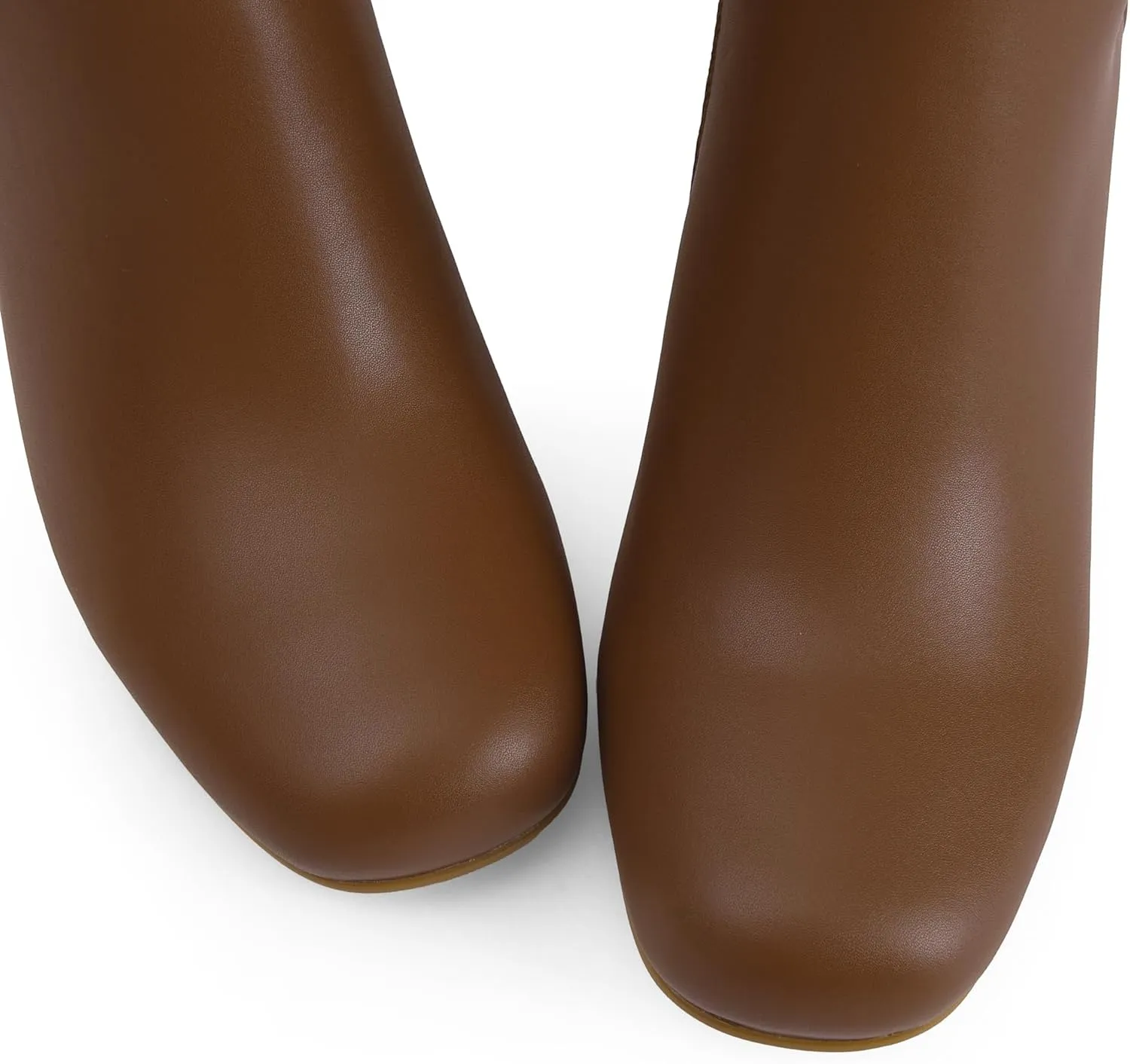 iiimmu Knee High Boots for Women Round Toe Boots 2.5 IN Chunky Heel Zipper Knee High Boots Dress Fashion Trendy High Heel Boots
