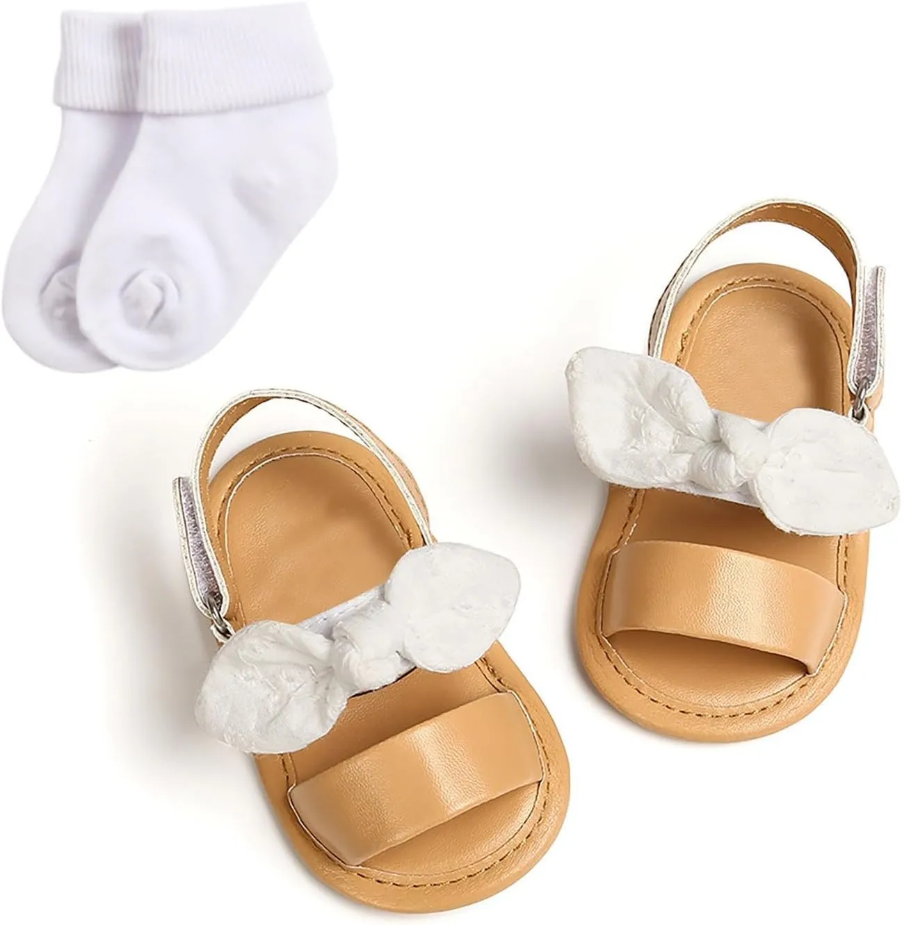 Infant Baby Girls Summer Bowknot Sandals Soft Sole Newborn Toddler First Walker Wedding Dress Shoes 2025 Stylish