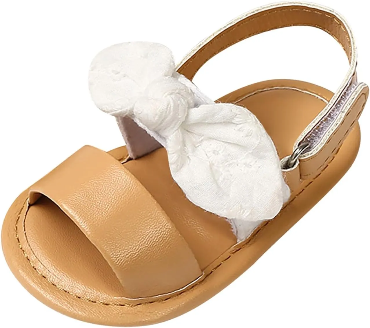 Infant Baby Girls Summer Bowknot Sandals Soft Sole Newborn Toddler First Walker Wedding Dress Shoes 2025 Stylish