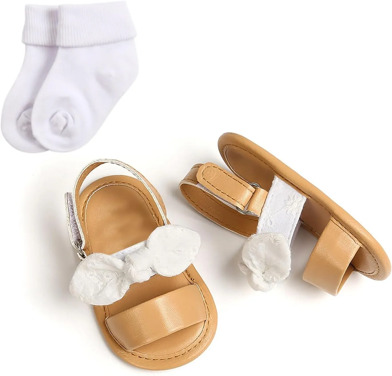 Infant Baby Girls Summer Bowknot Sandals Soft Sole Newborn Toddler First Walker Wedding Dress Shoes 2025 Stylish