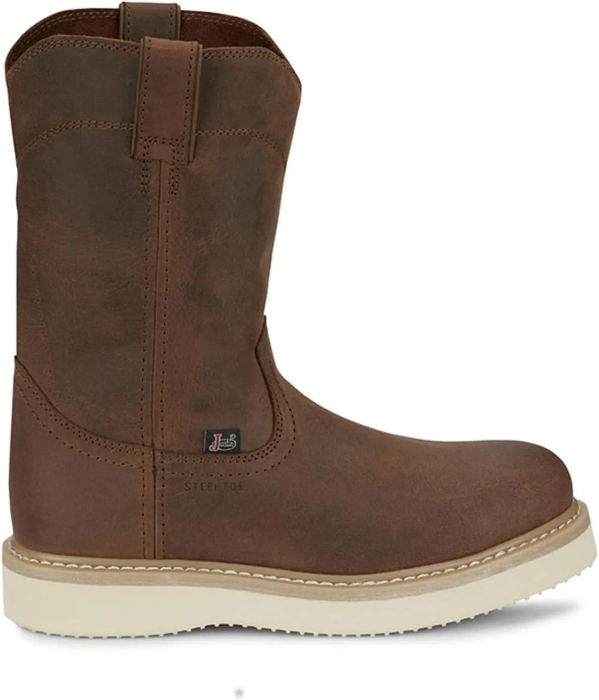 Justin Men's Pull-On Work Boot Steel Toe - Ow4711