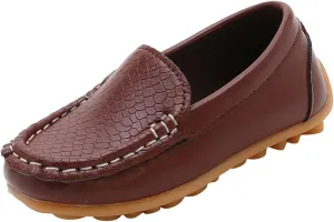 Kids Boys Girls Soft Slip On Loafers Flat Boat occasin Schooling Daily Walking Shoes Casual Wedge Dress Shoes
