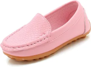Kids Boys Girls Soft Slip On Loafers Flat Boat occasin Schooling Daily Walking Shoes Casual Wedge Dress Shoes