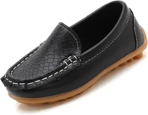 Kids Boys Girls Soft Slip On Loafers Flat Boat occasin Schooling Daily Walking Shoes Casual Wedge Dress Shoes