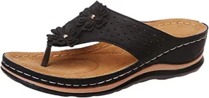 Ladmiple Sandals for Women Casual Summer Womens Orthopedic Sandal Arch Support Roman Open Toe Flip Flops Dressy Shoes