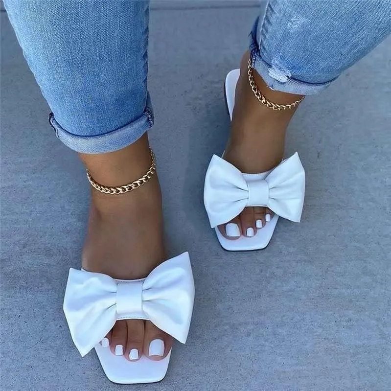 Ladmiple Sandals for Women Dressy Summer,Women's Cute Bow Knot Beach Flip Flops Flats Comfy Casual Platform Shoes Sandal