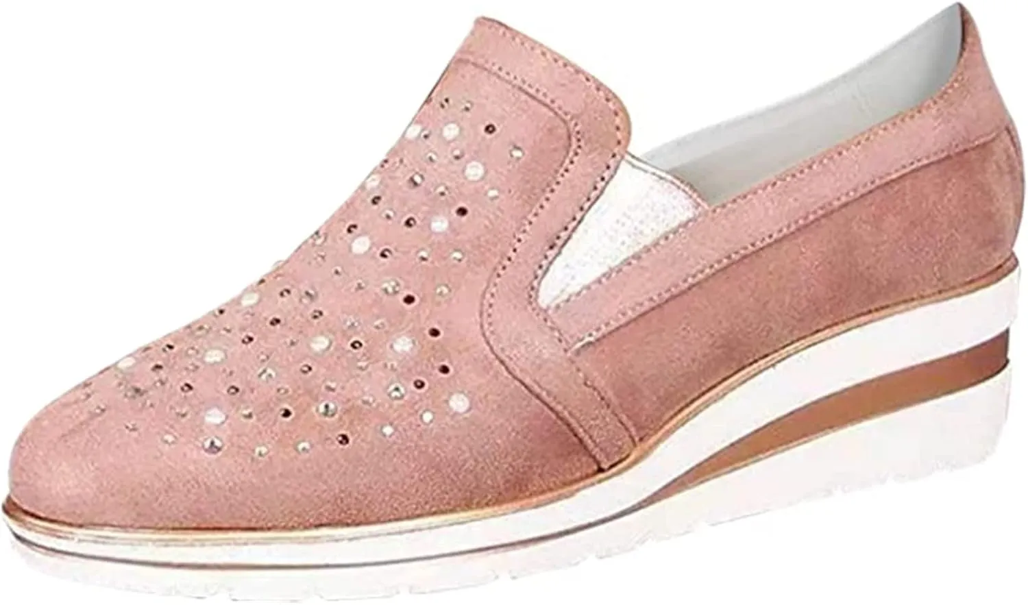 Ladmiple Sneakers For Women Comfortable Shoes Slip On Platform Shoes Fashion Dressy Casual Summer Walking Flats Loafers