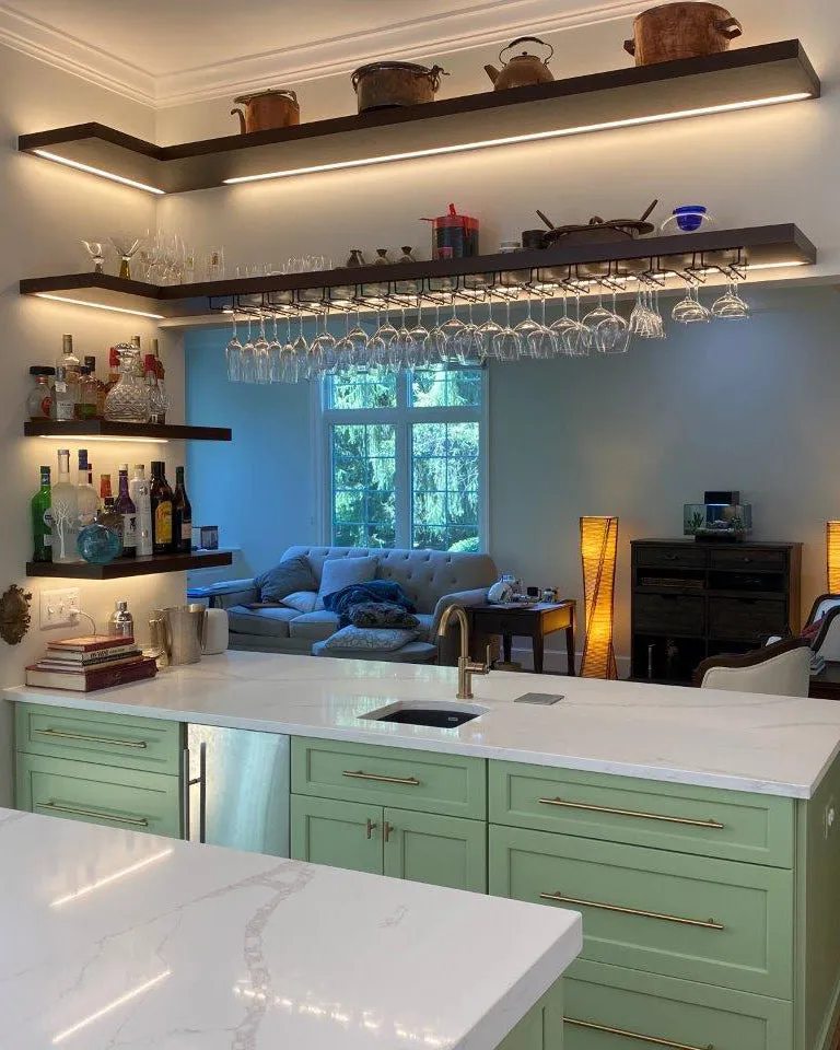 LED Light Channel with Diffuser Lens for Custom Floating Shelf