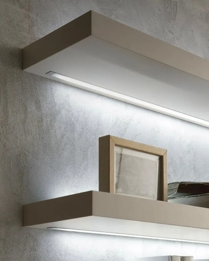 LED Light Channel with Diffuser Lens for Custom Floating Shelf