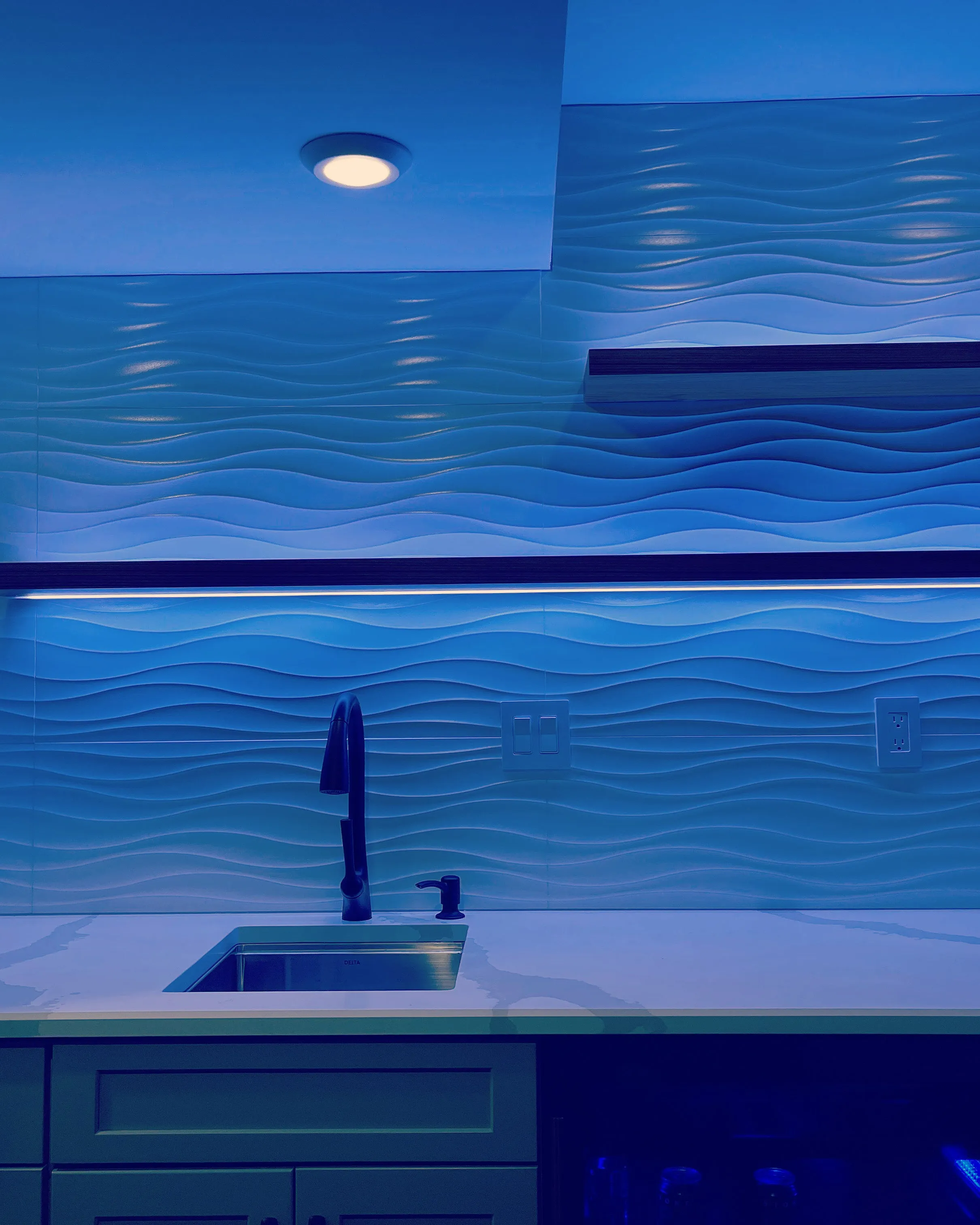 LED Light Channel with Diffuser Lens for Custom Floating Shelf