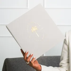 Light Gray   Real Gold | Guest Book | Beach Wedding