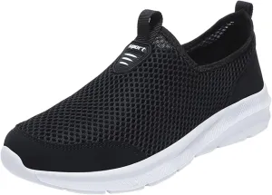 Lightweight Diabetic Shoes for Men Breathable and Light Outdoor Comfy Walking Shoe Soft Flat Soled Elderly Shoes