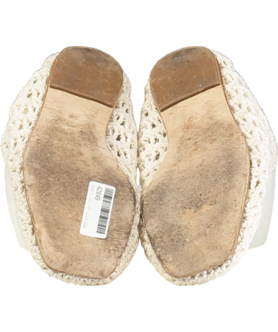 Magda Butrym Cream 10mm Crochet Ballerina Flats UK 5 EU 38 