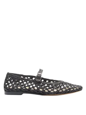 Mary Jane in Chocolate Woven Leather