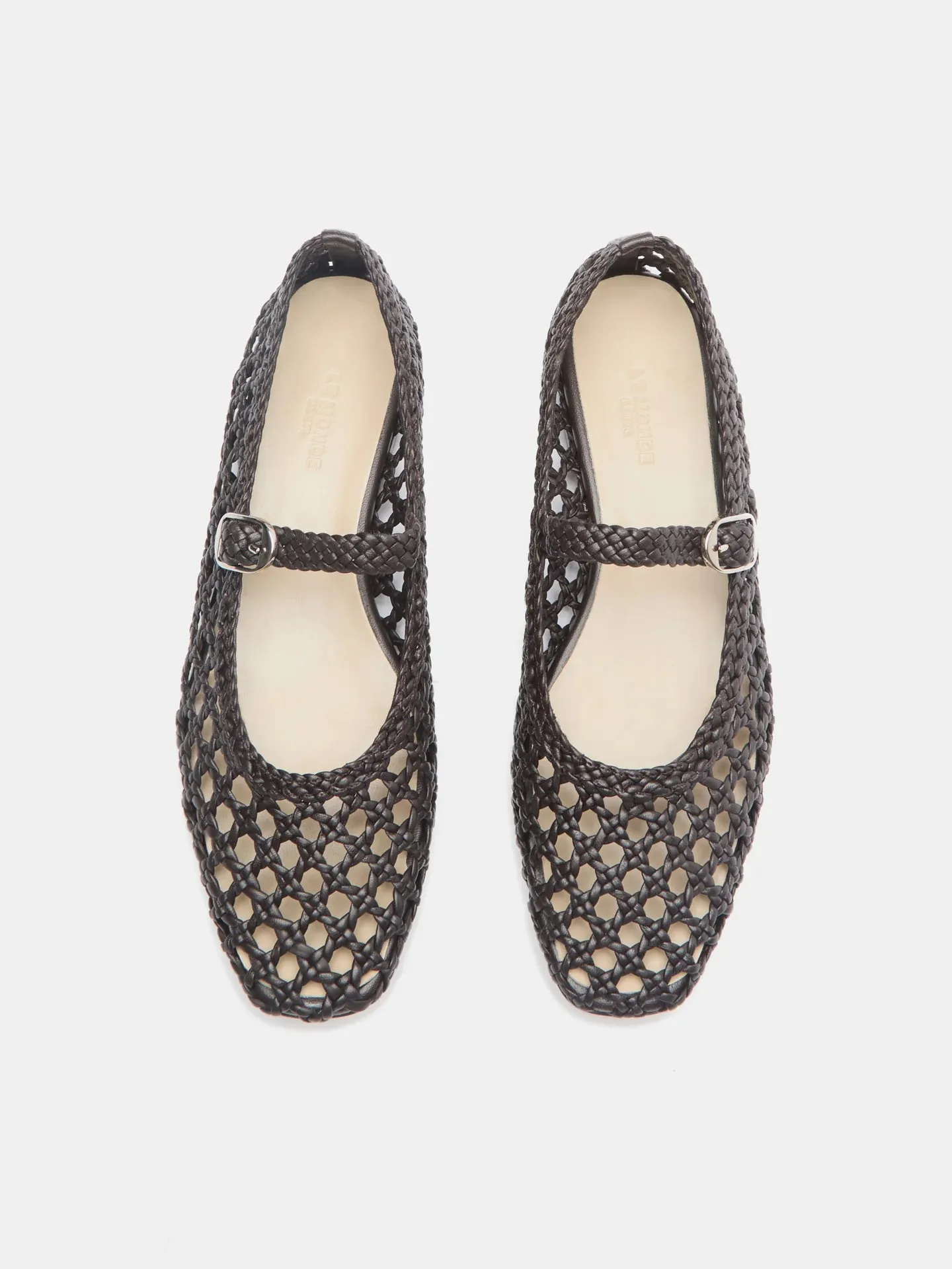 Mary Jane in Chocolate Woven Leather