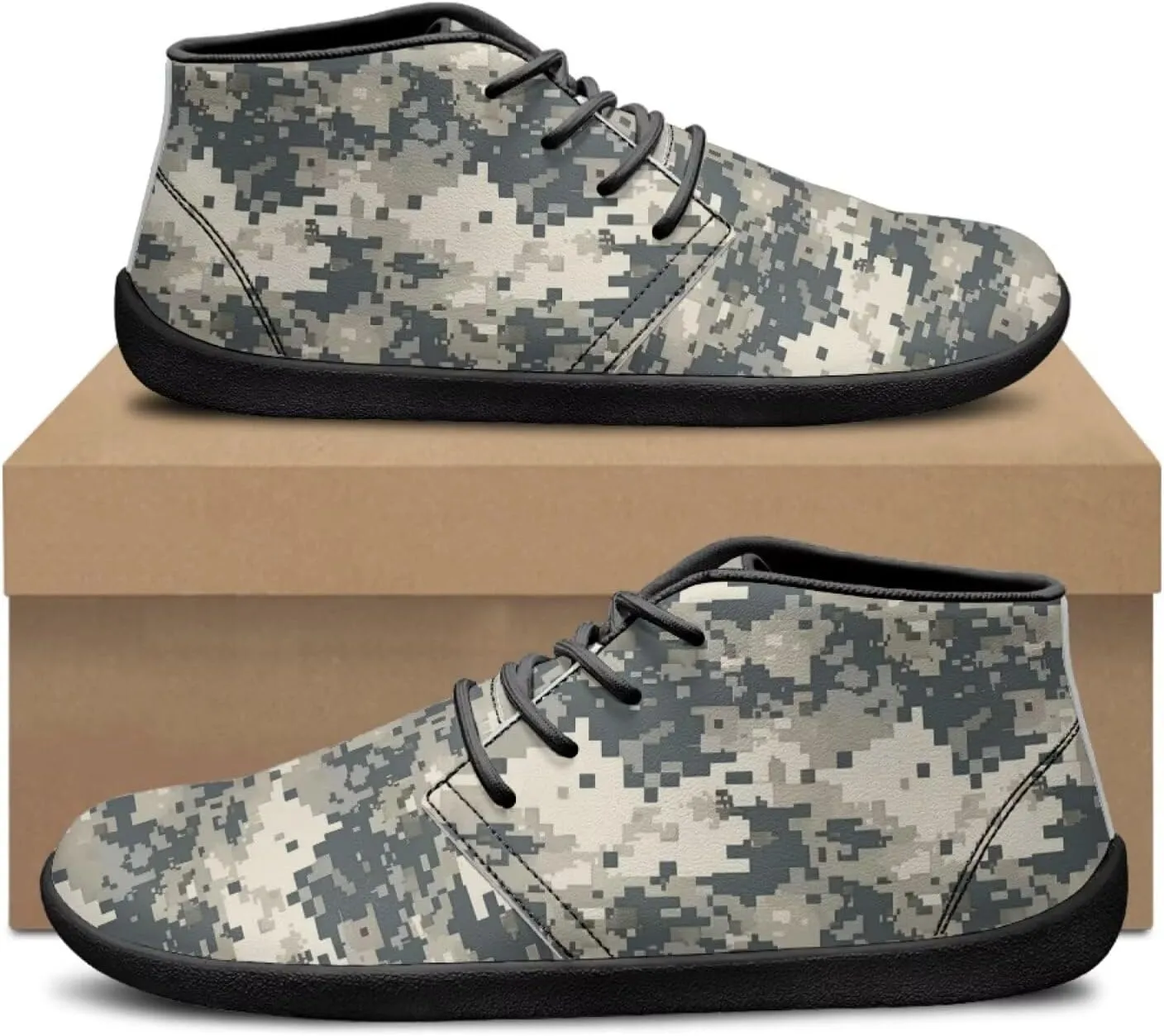 Mens Barefoot Shoes Stylish Zero Drop Sole Anti-Skid Running Sneakers for Walking Hiking
